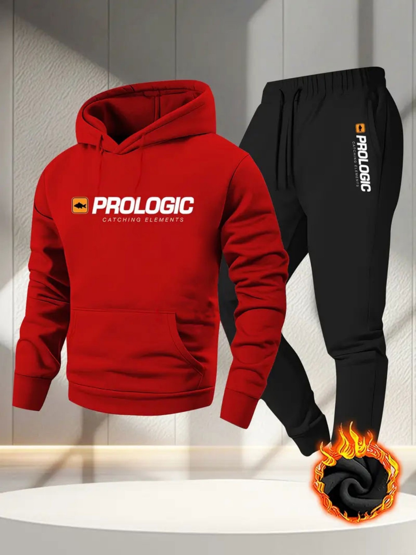 Men Printed Fleece Lined Hoodi - Outdoor Sport Outfit recension och pris